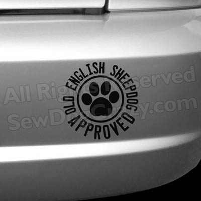Old English Sheepdog Approved Bumper Sticker