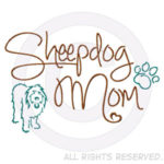Embroidered Old english Sheepdog Mom Shirts