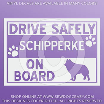 Schipperke On Board Car Sticker