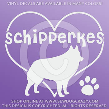 Love Schipperkes Vinyl Decals