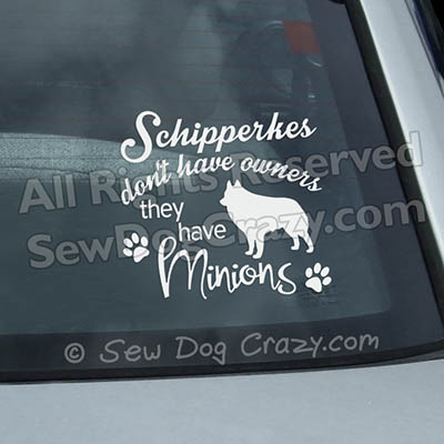 Funny Schipperke Window Stickers