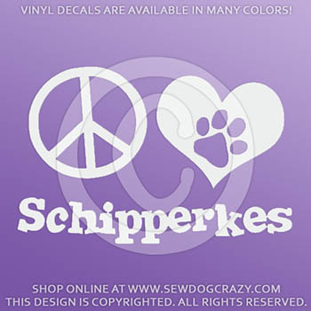 Peace Love Schipperkes Vinyl Decals