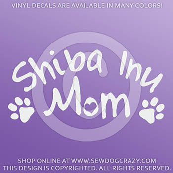 Vinyl Shiba Inu Mom Window Stickers