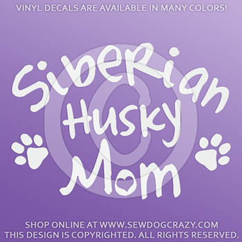 Vinyl Siberian Husky Mom Stickers