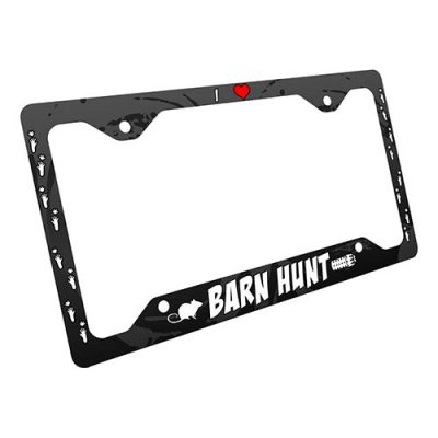 I Love Barn Hunt License Plate Frame