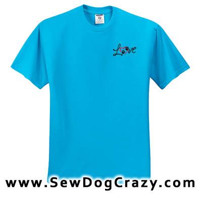 Beautiful Embroidered Dog Lover Tee