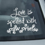 Paw Prints Love Decal
