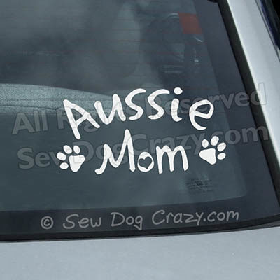 Australian Shepherd Mom Window Sticker