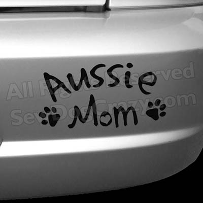 Australian Shepherd Mom Car Sticker