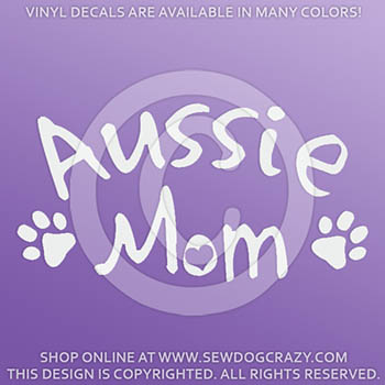 Australian Shepherd Mom Vinyl Decal