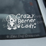 Crazy Bernese Mountain Dog Lady Decals