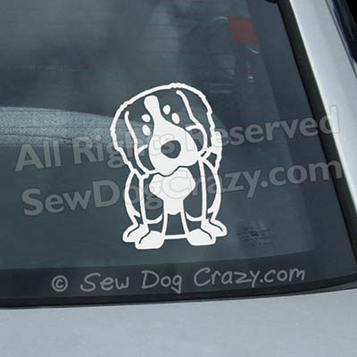 Cartoon Bernese Mountain Dog Car Stickers