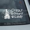 Crazy Brittany Lady Window Stickers