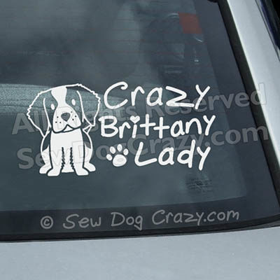 Crazy Brittany Lady Window Stickers