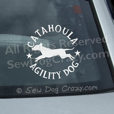 Catahoula Agility Car Window Stickers