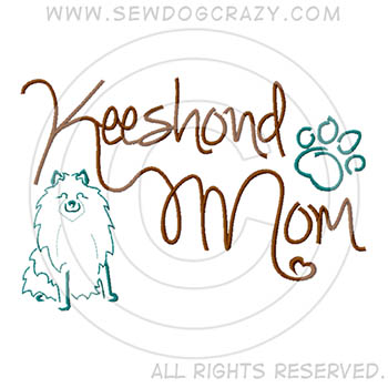 Embroidered Keeshond Mom Gifts