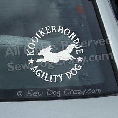 Kooikerhondje Agility Car Window Stickers