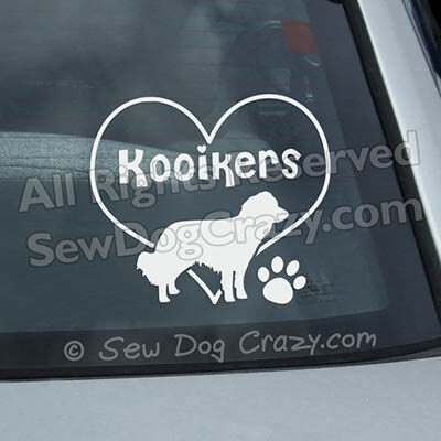 Heart Kooikers Car Window Sticker