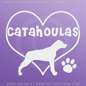 I Love Catahoulas Sticker
