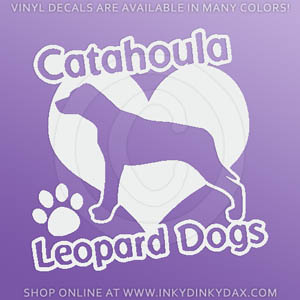 Love Catahoula Leopard Dogs Decal