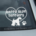 Love Kerry Blue Terriers Decal