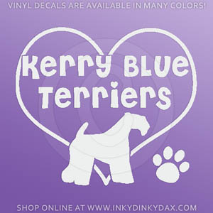 Love Kerry Blue Terriers Sticker