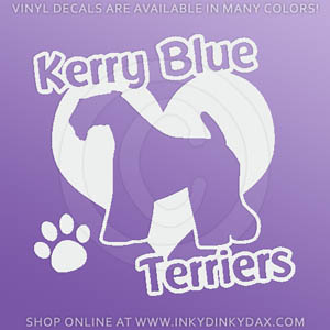 I Love Kerry Blue Terriers Decal