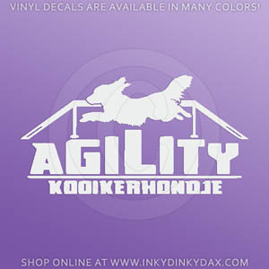 Kooikerhondje Agility Dog Sticker