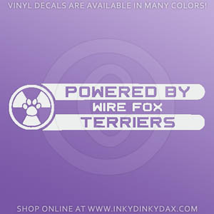 Powered by Wire Fox Terriers Sticker