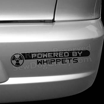 Powered by Whippets Car Sticker