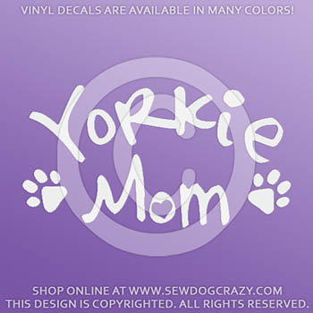 Yorkie Mom Vinyl Stickers