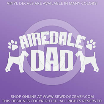 Airedale Dad Car Sticker