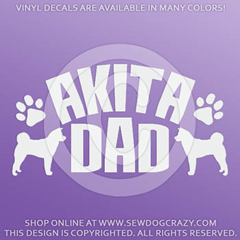 Akita Dad Vinyl Sticker