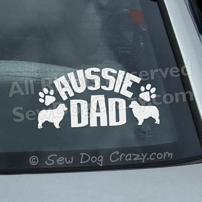Australian Shepherd Dad Car Window Stickers
