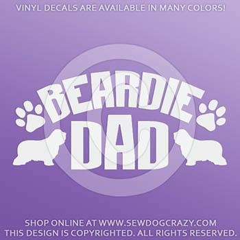 Bearded Collie Dad Car Sticker