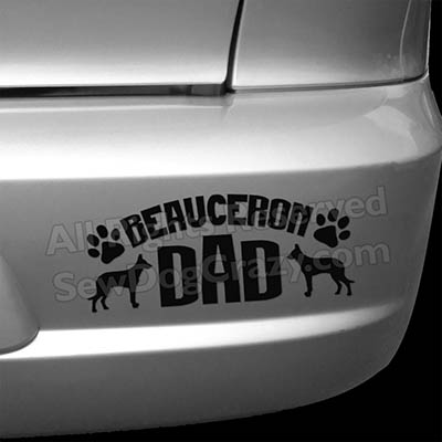 Beauceron Dad Car Decal