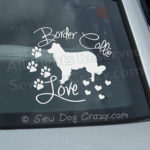 Border Collie Love Car Window Sticker