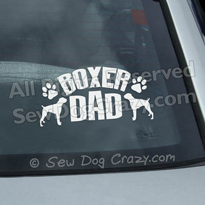Boxer Dad Window Stickers