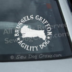 Brussels Griffon Agility Car Window Stickers