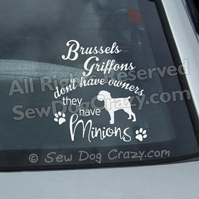 Funny Brussels Griffon Window Stickers