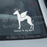 Angel Italian Greyhound Car Stickers