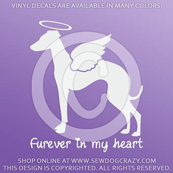 Angel Italian Greyhound Window Stickers