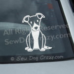 Cartoon Italian Greyhound Window Stickers
