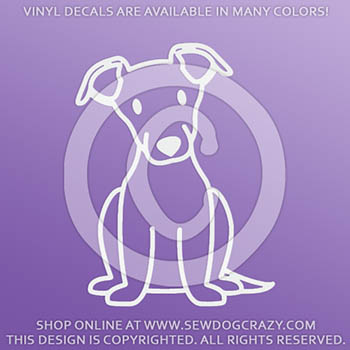 Cartoon Italian Greyhound Vinyl Stickers