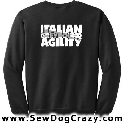 Agility Italian Greyhound Sweatshirts