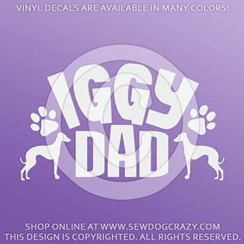Italian Greyhound Dad Car Sticker