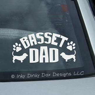 Basset Hound Dad Decal