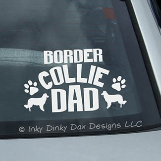 Border Collie Dad Decal