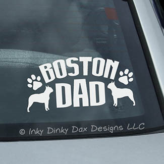 Boston Terrier Dad Decal