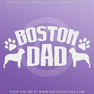 Boston Terrier Dad Decals